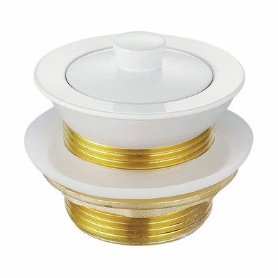 Kinetic 40mm White Gloss Brass Bath Waste