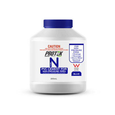 Protek 250ml Type N Blue PVC Cement For Non Pressure Pipes 2 pcs