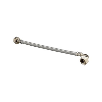 Kinetic 450mm Stainless Steel Flexible Braided Hose Bent Elbow Water Connecto