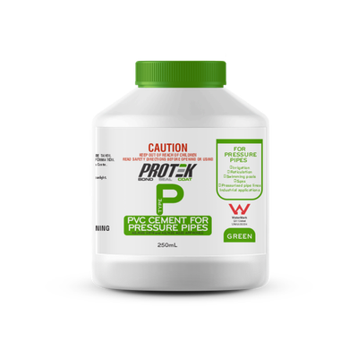 Protek 250ml Type P Green PVC Cement For High Pressure Pipes Plumbing