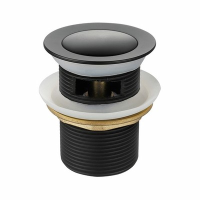 Kinetic 40mm Black Matte Pop Up Basin Waste With Overflow Home Fixture
