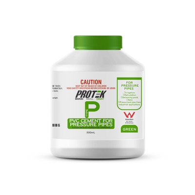 Protek 500ml Type P Green PVC Cement For High Pressure Pipes Plumbing