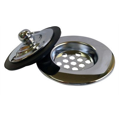 EZYFIX 50mm Chrome Retrofit Waste Insert And Plug Sink/Bath Repair Kit Plumbing