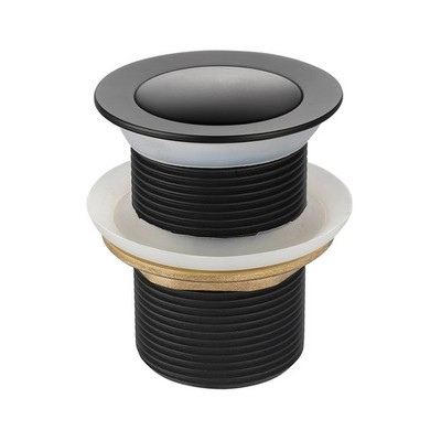 Kinetic 40mm Black Matte Pop Up Basin Waste Plumbing