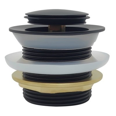Kinetic 40mm Matte Black Non-Overflow Pop-Up Bath Waste Plumbing