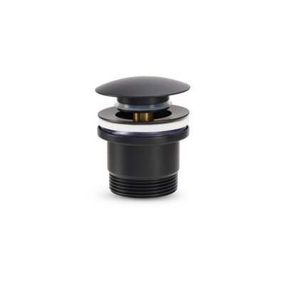 Brasshards Matt Black Universal Pop Up Dome Basin Waste