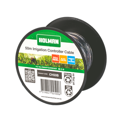 Holman 50m Black Wire Irrigation Cable Car Wiring Adapter