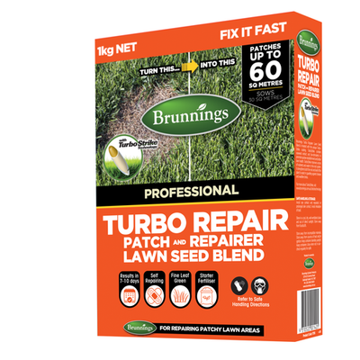 Brunnings Professional Turbo Repairer Patch & Repairer Lawn Seed Blend 1kg