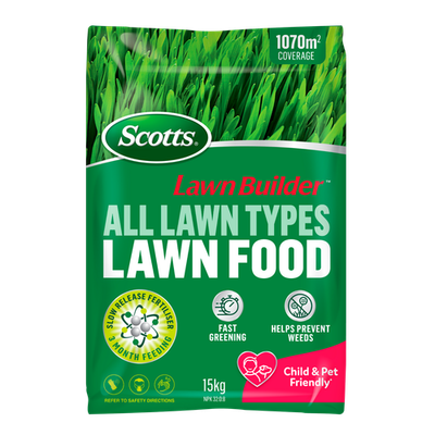 Scotts Lawn Builder 15kg All Lawn Types Lawn Food