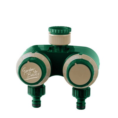 Garden Basics 2 Hour Mechanical Twin Tap Timer