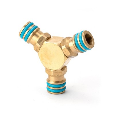 Holman 12mm 3 Way Brass Coupling Hose Fitting Connector Car Wiring Adapter