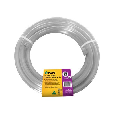 Pope 25mm x 3m Clear Vinyl Tubing