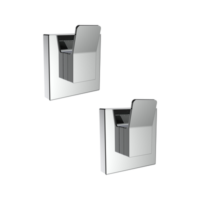 Fusion-Loc Chrome Suction Designer Hook - 2 pieces
