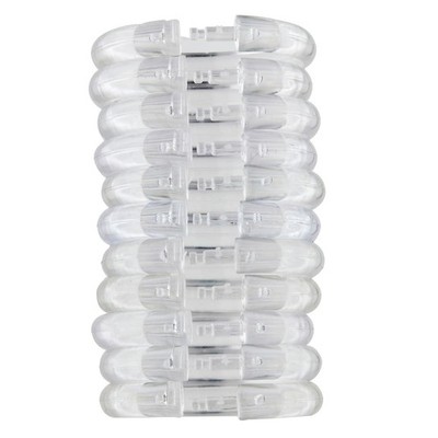 Barelli Clear Locking Plastic Shower Curtain Rings 2 pcs