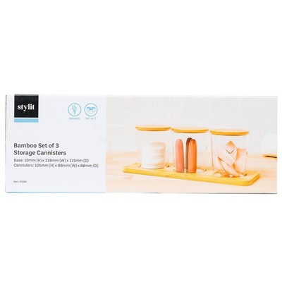 Stylit Bamboo Set Of 3 Cannisters