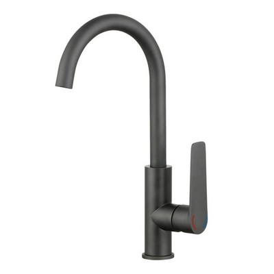 evekare 35mm Matte Black Extended Lever Sink Mixer