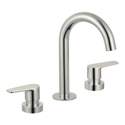evekare Brushed Nickel 1/4 Turn Extended Lever Basin Set