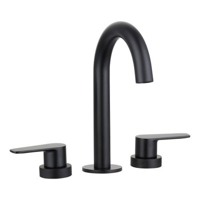 evekare Matte Black 1/4 Turn Extended Lever Basin Set