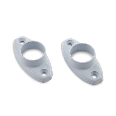 Sandleford 19mm White Powder Coated Oval Flange 2 pcs