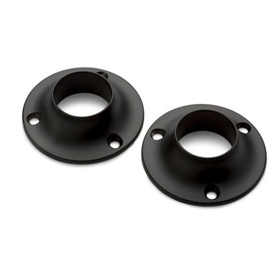 Sandleford 25mm Black Rod Fitting Round Flange - 2 pieces