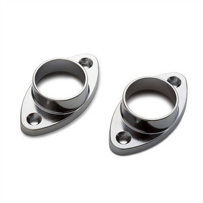 Sandleford 25mm Chrome Rod Fittings Oval Flange - 2 pieces
