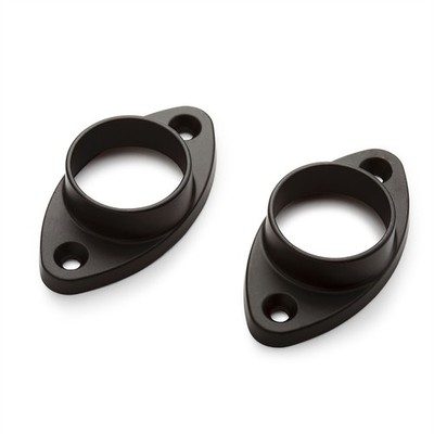 Sandleford 25mm Black Rod Fitting Oval Flange - 2 pieces