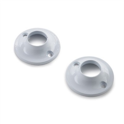 Sandleford 19mm White Round Flange - 2 pieces