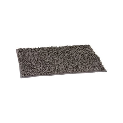 Barelli Bath Mat Rectangular 50cm x 80cm Non-Slip Chenille Grey
