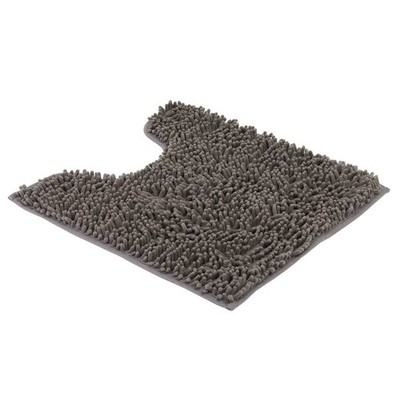 Barelli 50 x 50cm Chenille Grey Non-Slip Pedestal Bath Mat