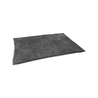 Barelli Bath Mat Rectangular 50cm x 80cm Non-Slip Chenille Black