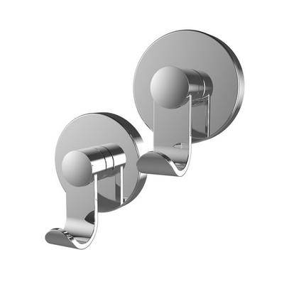 Fusion-Loc 8kg Chrome Suction Hook - 2 Pack(