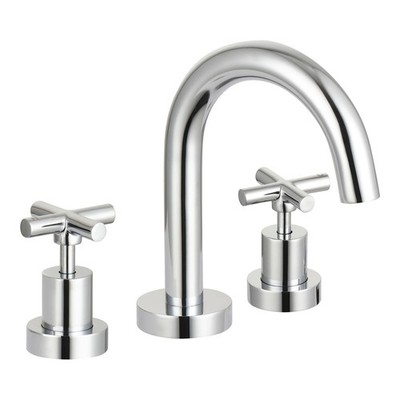 Mondella Chrome Resonance 1/2 Turn Cross Handle Basin Set