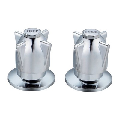 Shaw & Mason Chrome Zinc Die Cast Handle Basin Top Assembly - Pair