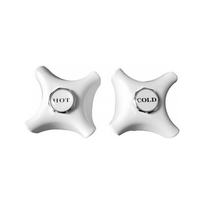 Shaw & Mason White Four Point Tap Handles - Pair