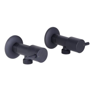 Mondella Black Matte Resonance 1/4 Turn Pin Lever Washing Machine Set