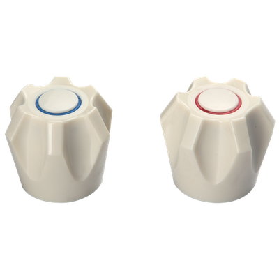 Shaw & Mason Ivory PVC Six Point Style Handles - Pair