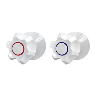 Shaw & Mason White Six Point Style Wall Top Assembly - Pair