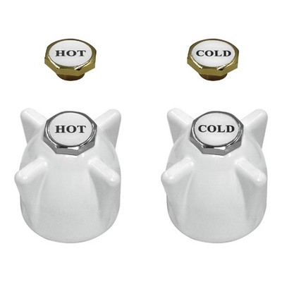 Shaw & Mason White Zinc Die Cast Handles - Pair