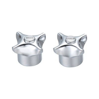 Shaw & Mason Chrome Plated Four Point Tap Handles - Pair