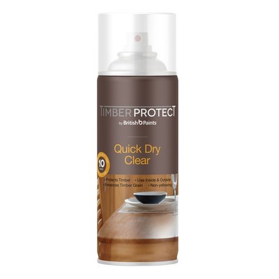 Timber Protect 300g Satin Quick Dry Clear Varnish Workshop Tool