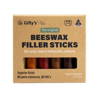 Gilly's Assorted Beeswax Filler Sticks - 6 pieces Workshop Tool
