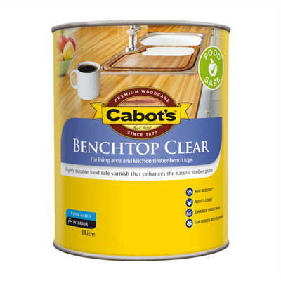 Cabot's 1L Satin Clear Benchtop Timber Finish Workshop Tool