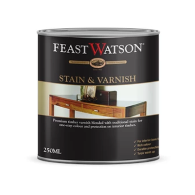 Feast Watson 250ml Satin Black Japan Stain And Varnish Workshop Tool