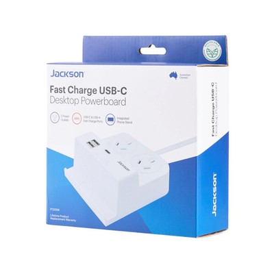 Jackson Fast Charge USB-C Desktop Powerboard Car Charger