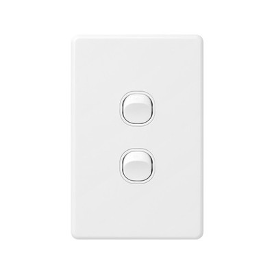 DETA X6 Gloss White Double Vertical Switch(2)3 colours