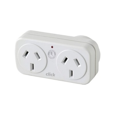 Click Left Hand Double Adaptor With Surge Car Wiring
