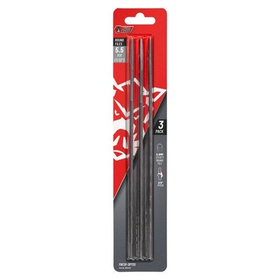 Full Boar 5.5mm (7/32") Round Chainsaw File - 3 pieces