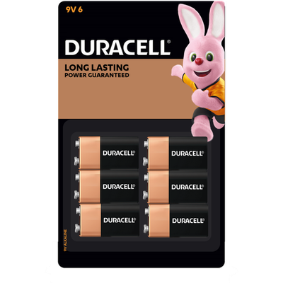 Duracell Coppertop 9V Batteries - 6 Pack Workshop Tool