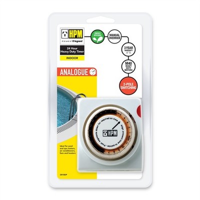 HPM 24 Hour Compact Heavy Duty Analogue Timer Workshop Tool