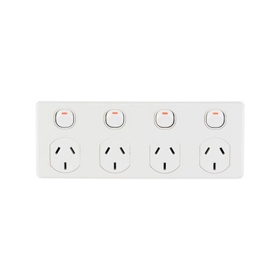 DETA Four Outlet Power Point - White Workshop Tool